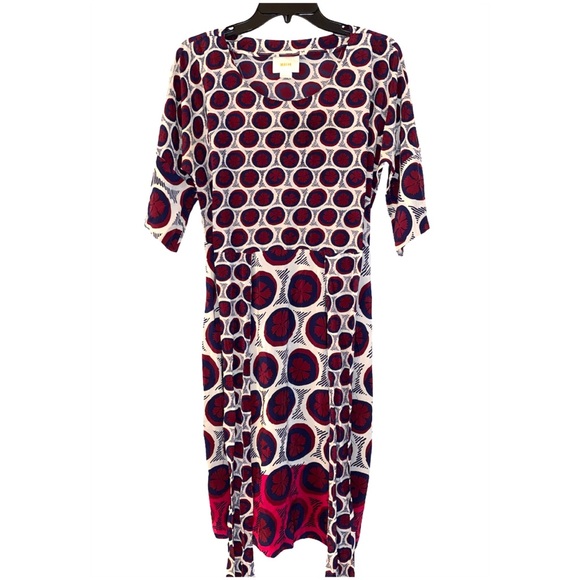 ANTHROPOLOGIE Maeve Silk Floral Geometric Dress Size 2 - Picture 3 of 13